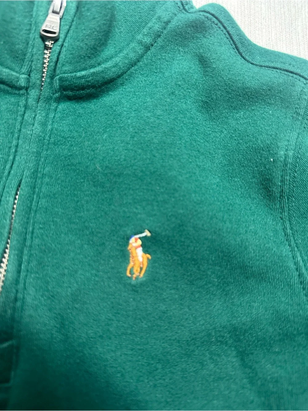 Ralph Lauren Kids Emerald Green Half-Zip Fleece Pullover